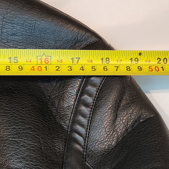 H&M Men's Black Leather Jacket Size S - Picture 10 of 10